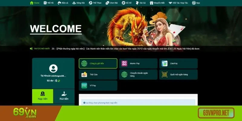 Nắm chắc cách nạp tiền 69VN hội viên có thể trải nghiệm các trò hay tại nhà cái Nắm chắc cách nạp tiền 69VN hội viên có thể trải nghiệm các trò hay tại nhà cái